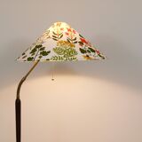 Lampadaire réglable en noyer et laiton des années 1940, Rupert Nikoll Vienne, Autriche, années 1950