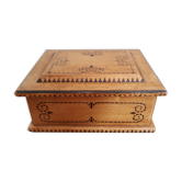 Jewelry box with wooden compartments