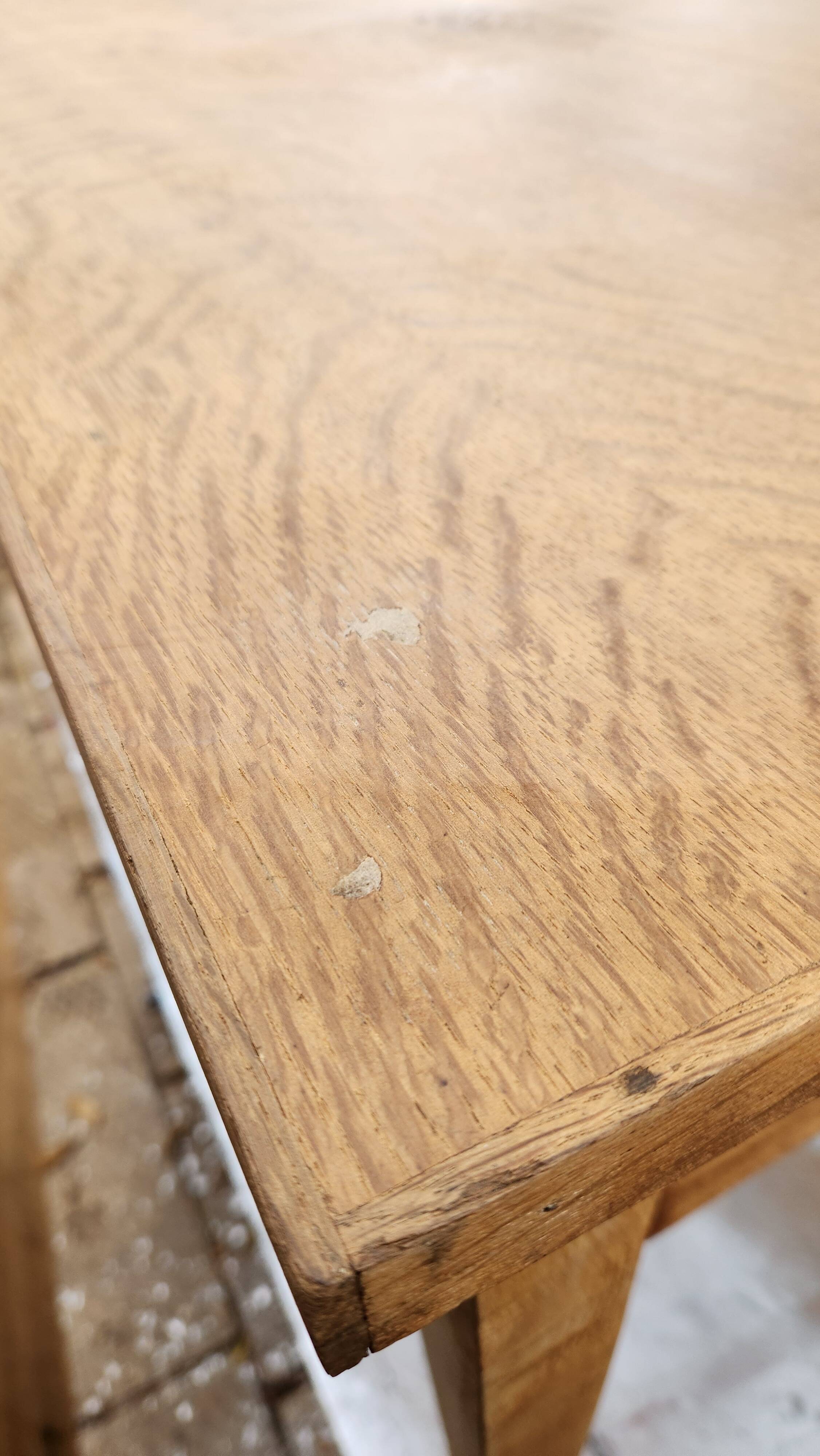 Sanded beechwood table from the 1940s