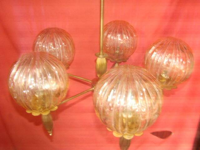 five-armed chandelier from the 1970s
