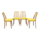 Ensemble de 4 chaises de salle à manger en hêtre TON du milieu du siècle, Tchécoslovaquie, années 1970.