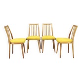 Set of 4 Mid-Century TON Beech Dining Chairs, Czechoslovakia, 1970s