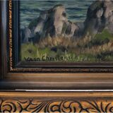 Oli painting in golden frame