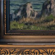 Oli painting in golden frame