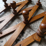 wooden coat holder accordion