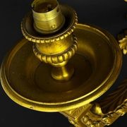 A pair of important gilt bronze wall sconces, Louis XVI style, 19th century.