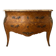 Commode tombeau Louis XV en bois marqueté et marbre