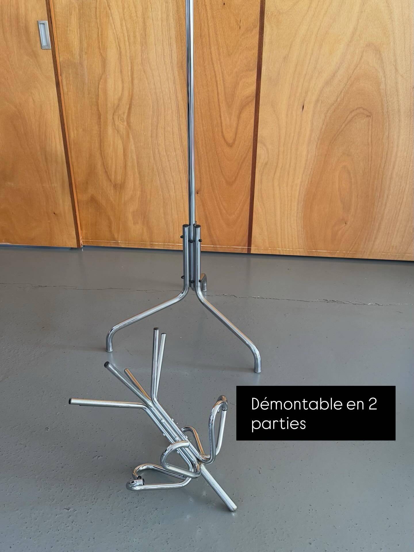 Portemanteau perroquet métal chromé