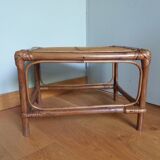 Wicker rattan end table