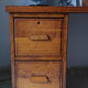 Bureau caisson d'atelier vintage en chêne