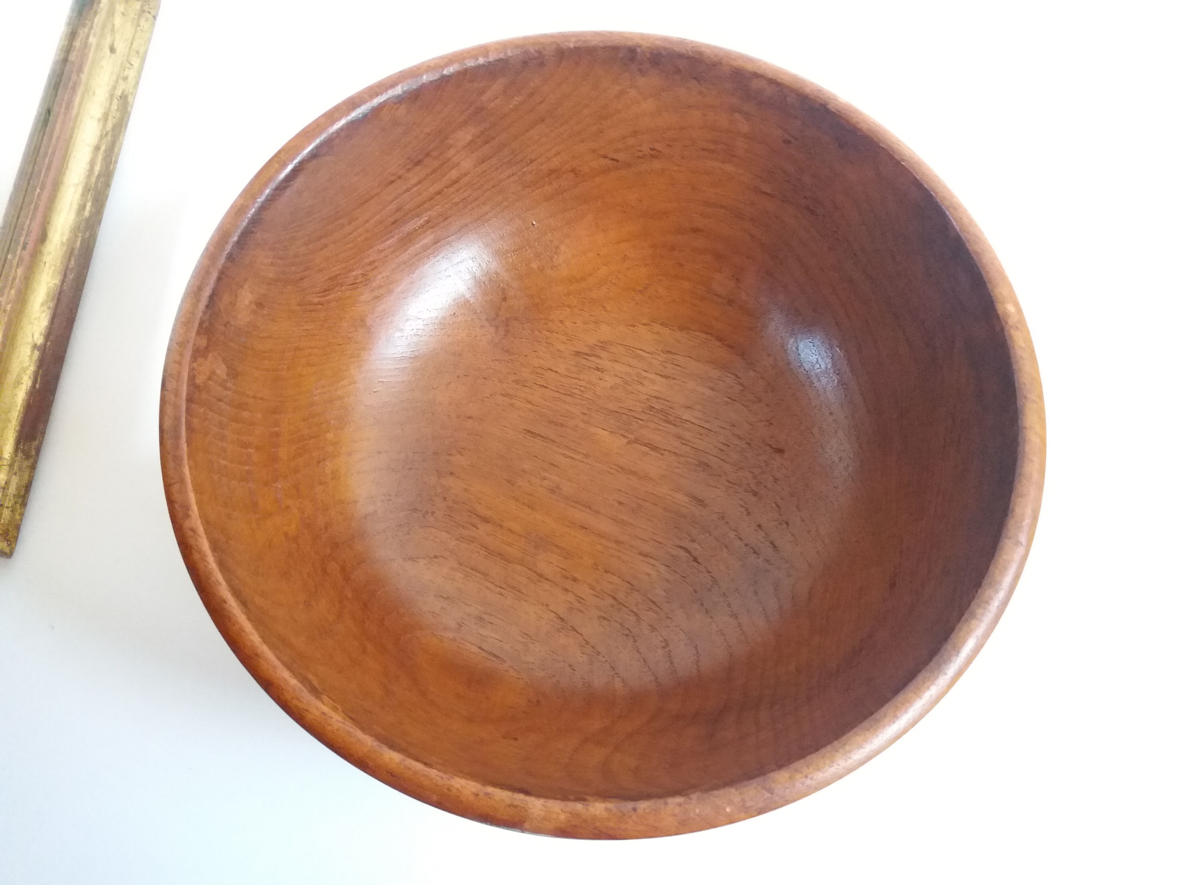 Empty old gilded wood pocket