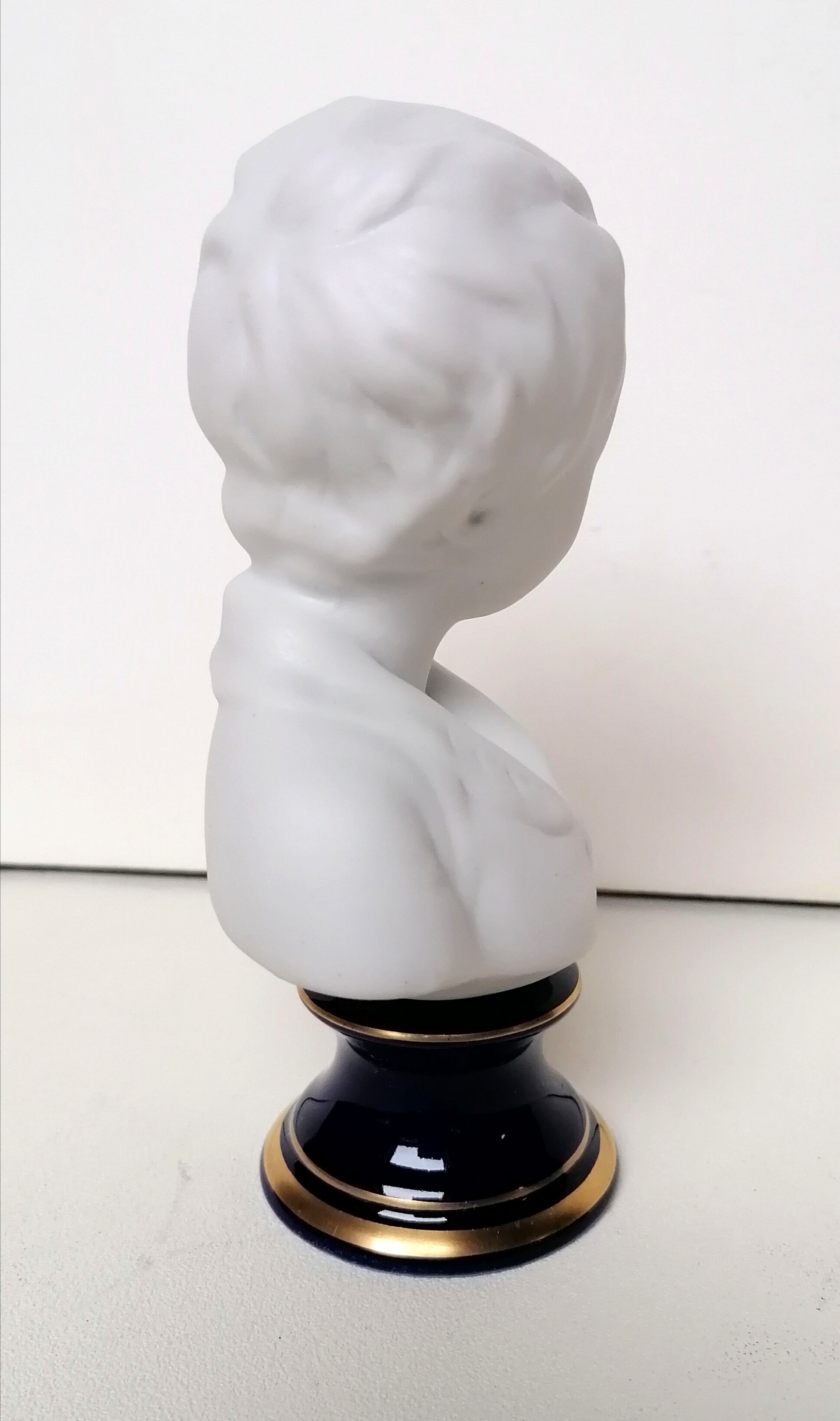 Bust biscuit child Houdon porcelain