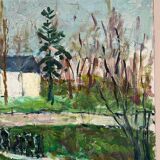 Funeral Procession, oil on panel