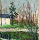 Funeral Procession, oil on panel