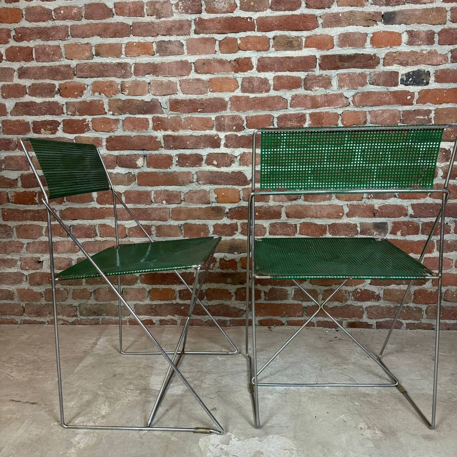 Set of four "X-Line" chairs, Niels Jørgen Haugesen for Magis, Italy, 1977