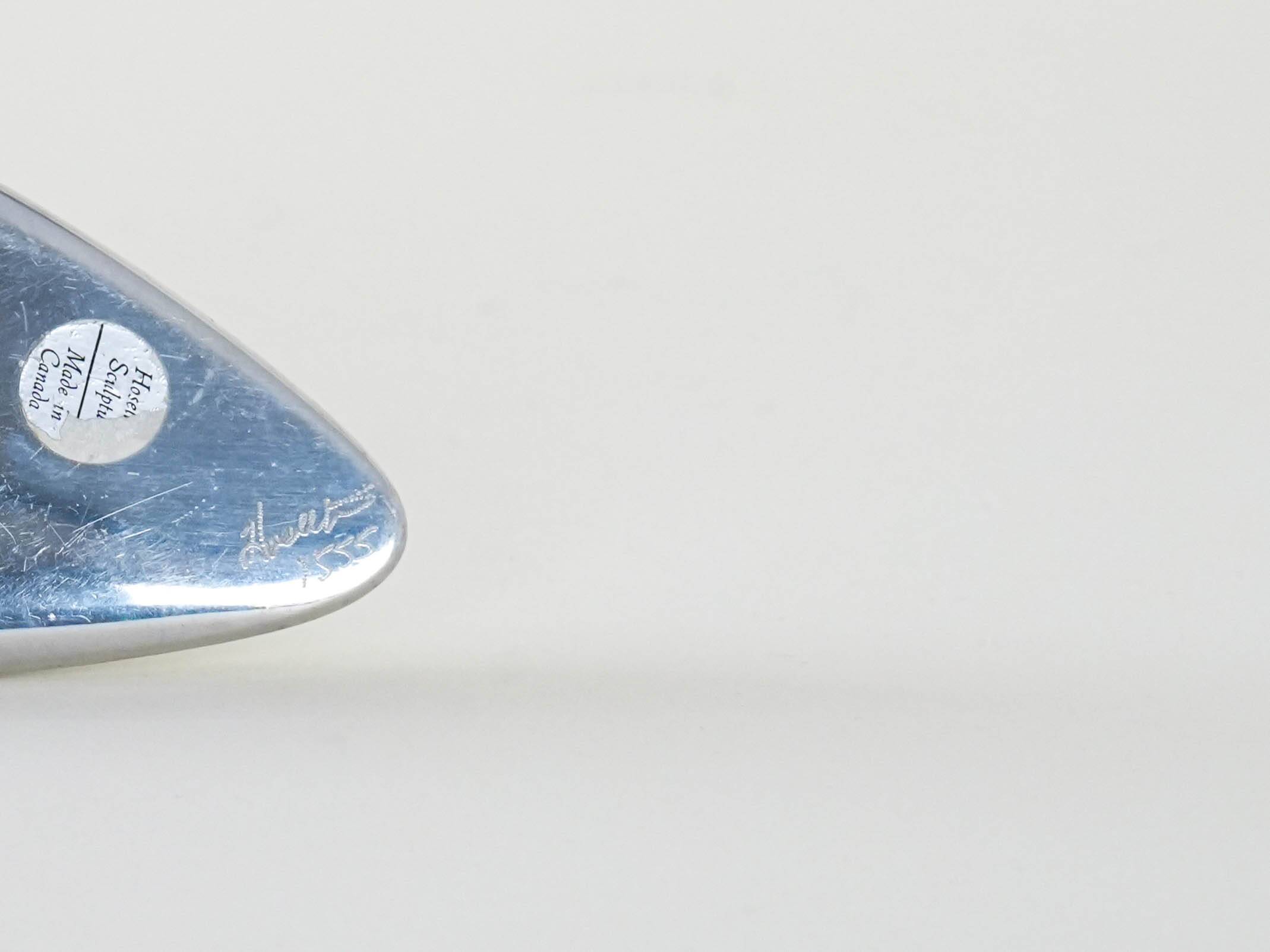 Aluminium sculpture of a duck, Canadian design, 1980s, production: Hoselton