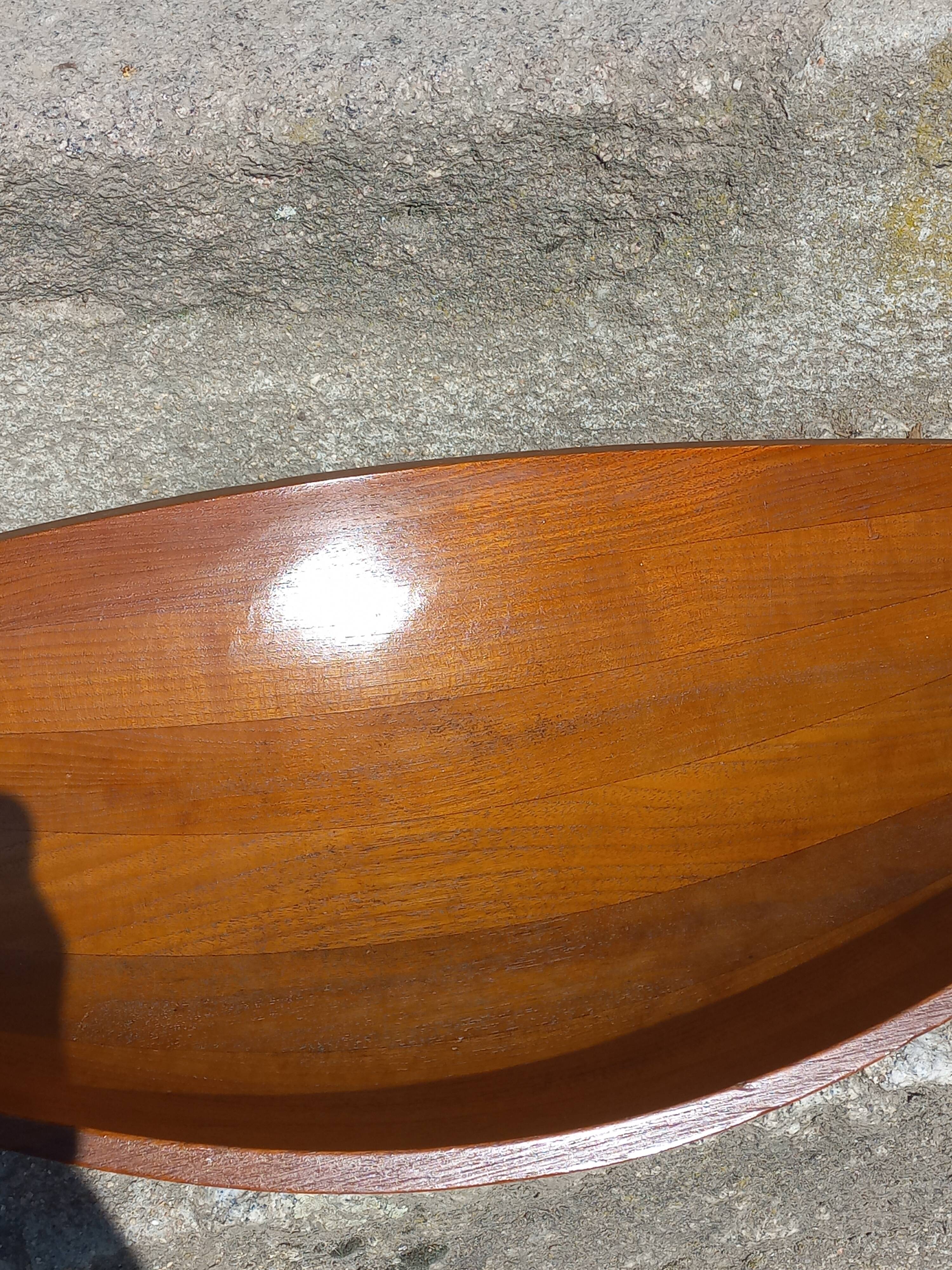Scandinavian teak fruit bowl stamped from the 1950s.