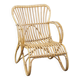 Vintage 1950s Dutch design rattan armchair with organic shapes