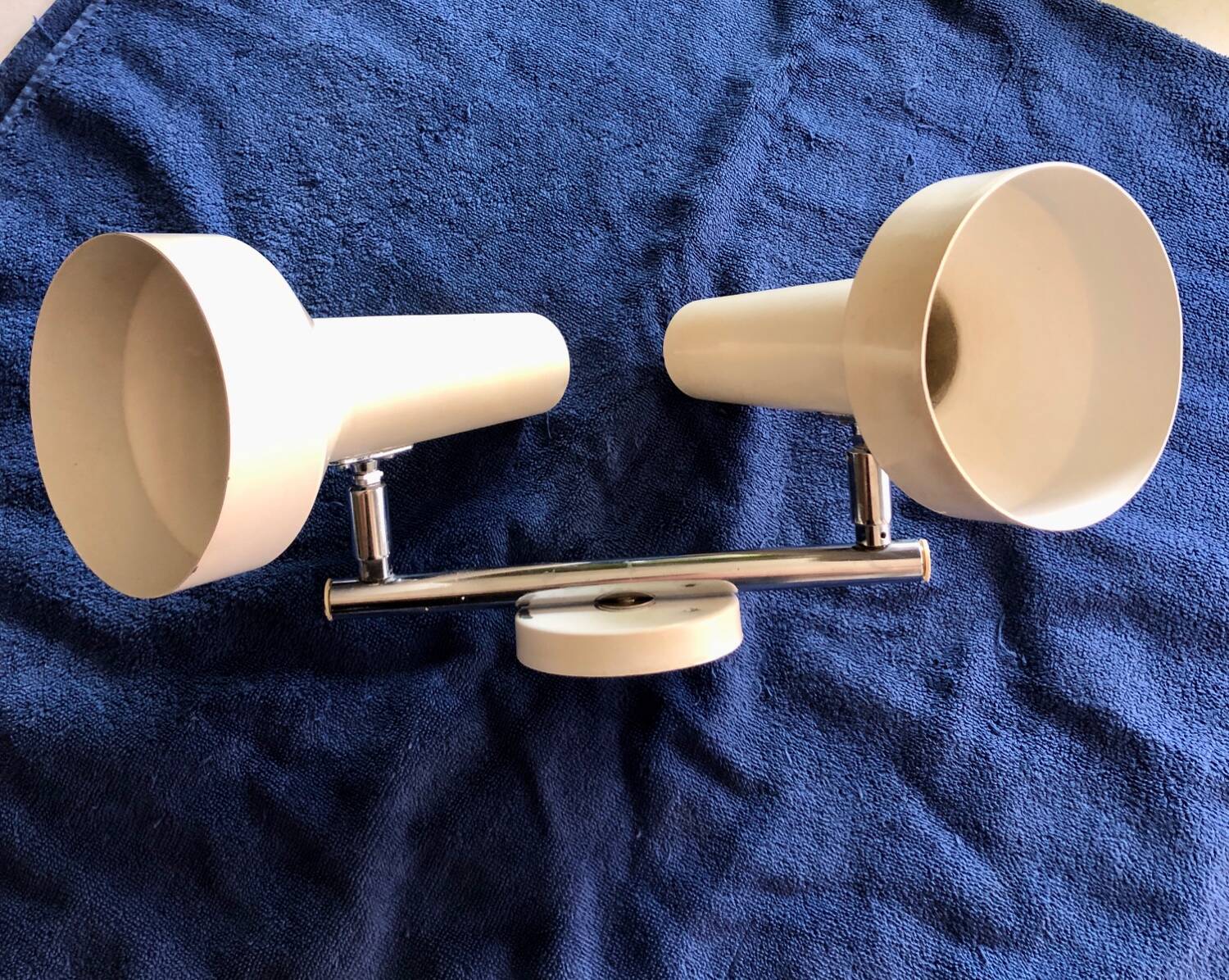 Metal wall lights, 1970.