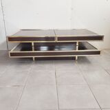 Coffee table vintage bar year 70 double tray for Roche Bobois