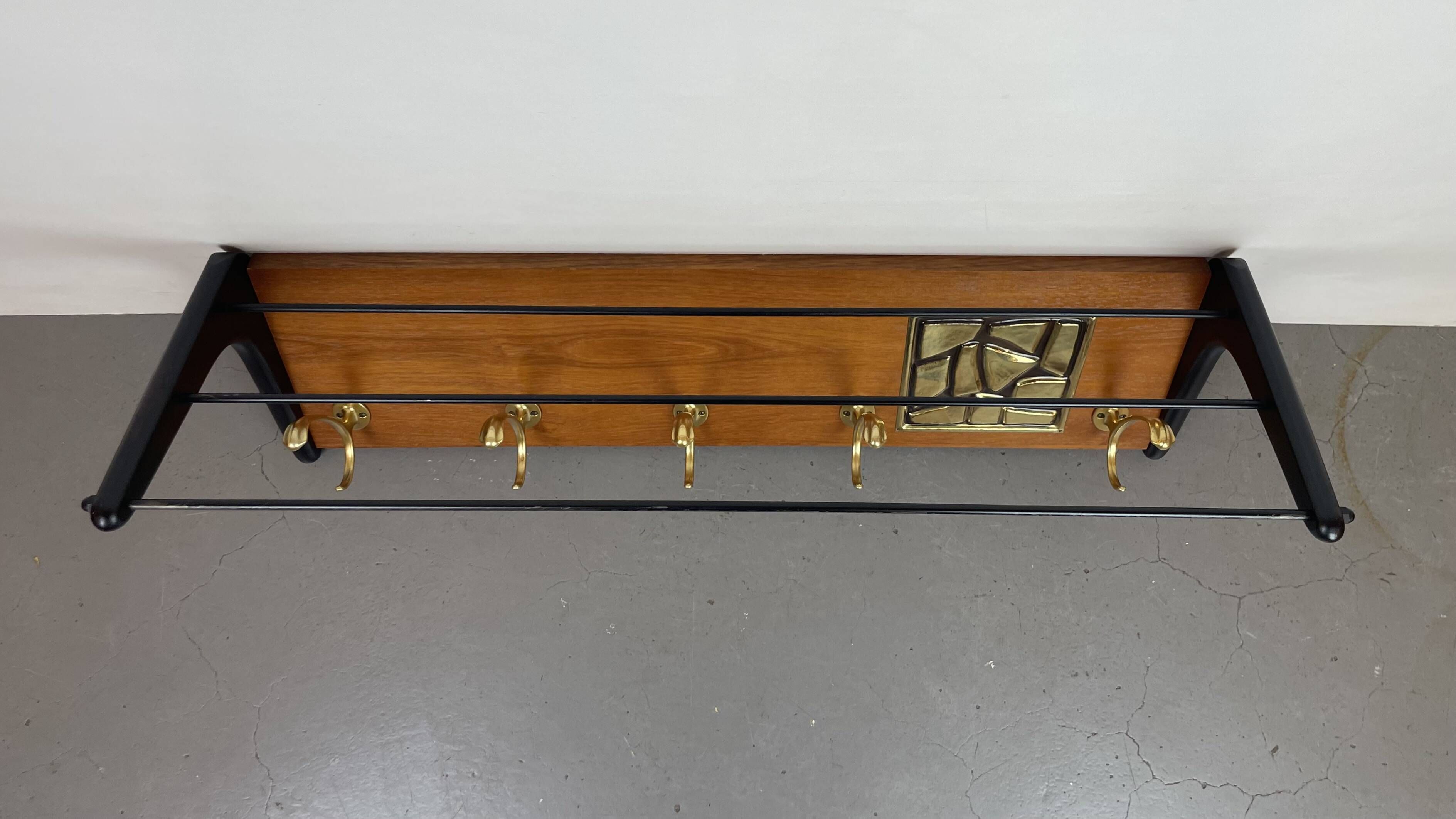 Wall Coat Rack Boomerang by A. Hendrickx for Belform, Belgium, 1950s