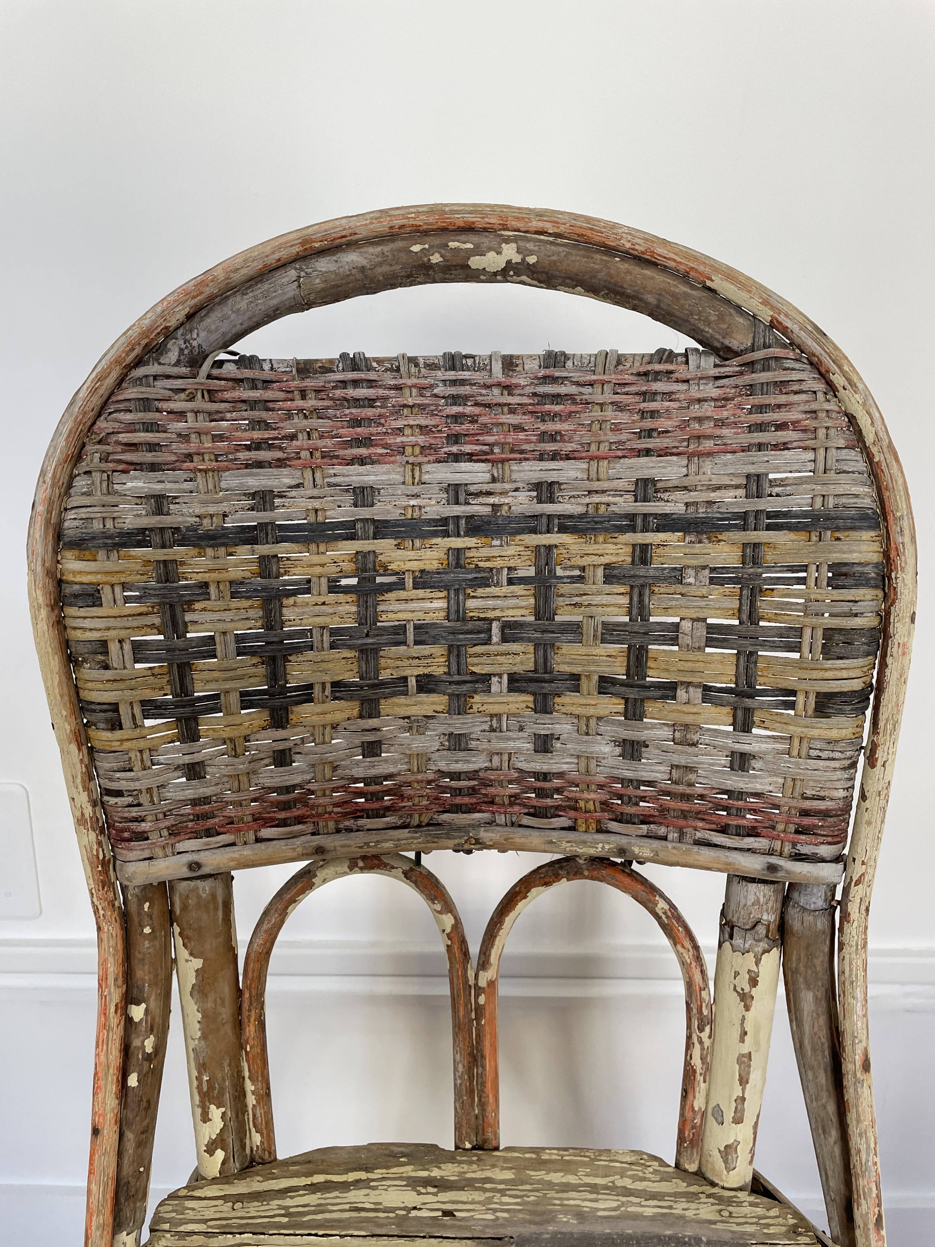 Old rattan chair