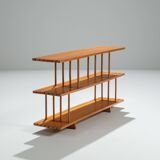 Mid-Century three tier wooden shelving unit