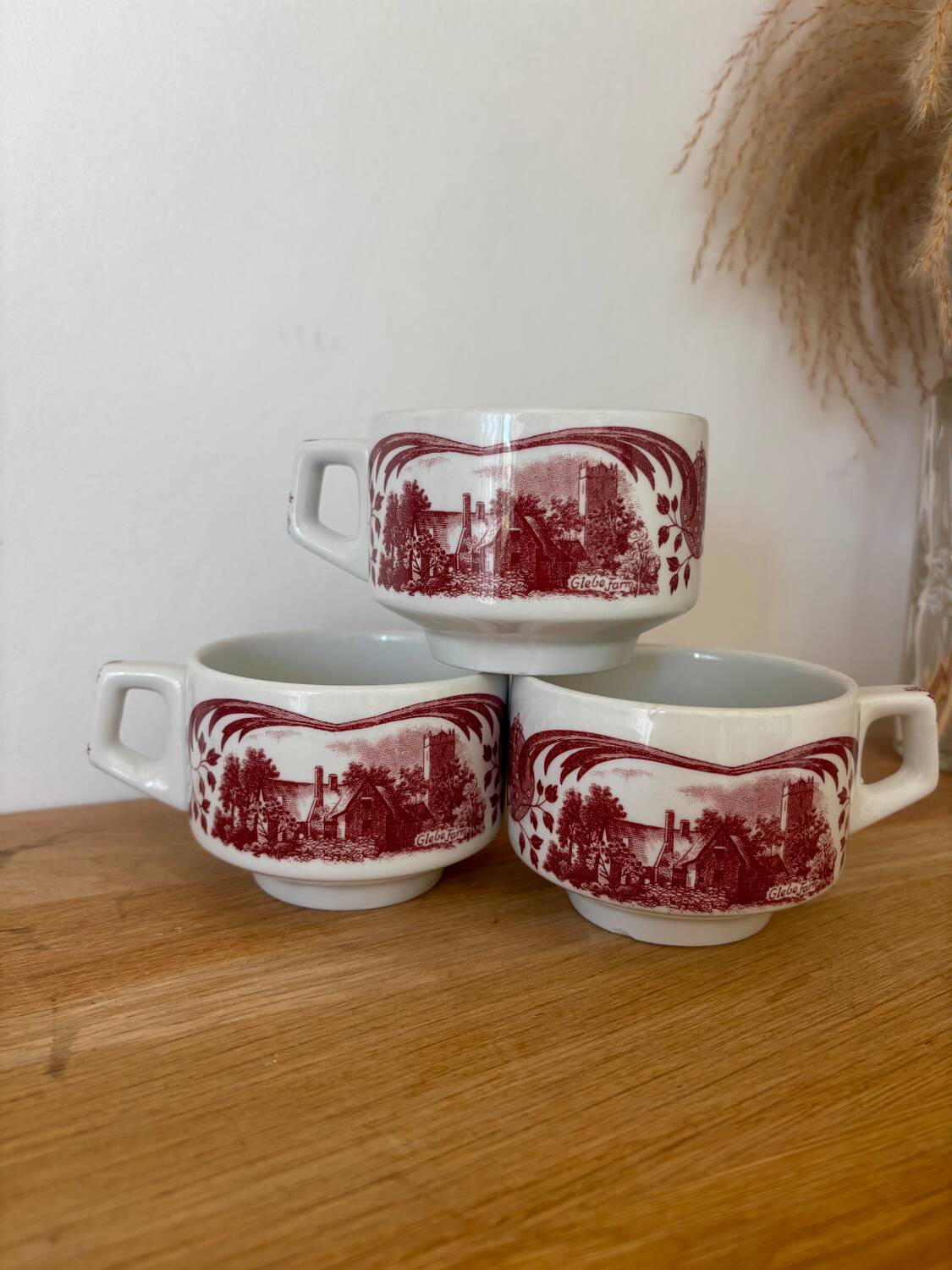 3 tasses anglaises Constable Grindley Staffordshire