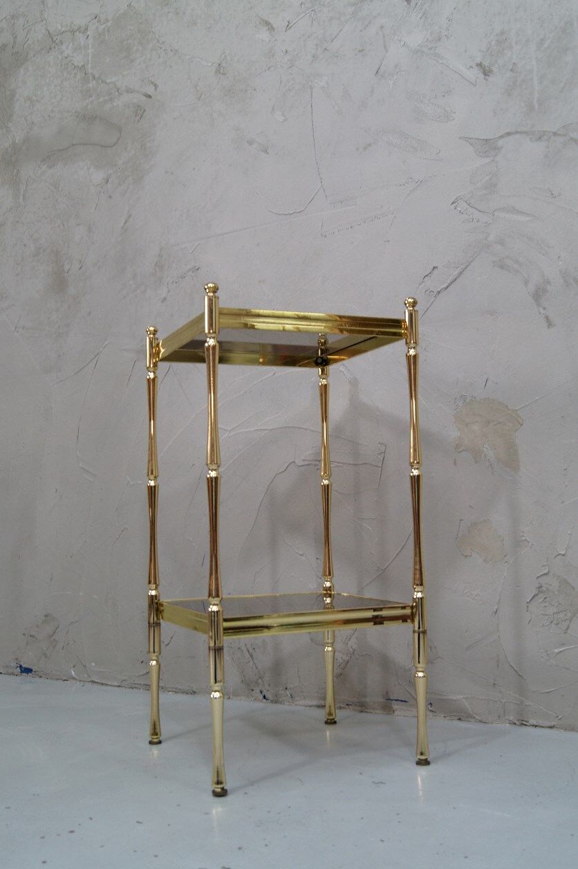Hollywood Regency Italian brass etagere, 1970s