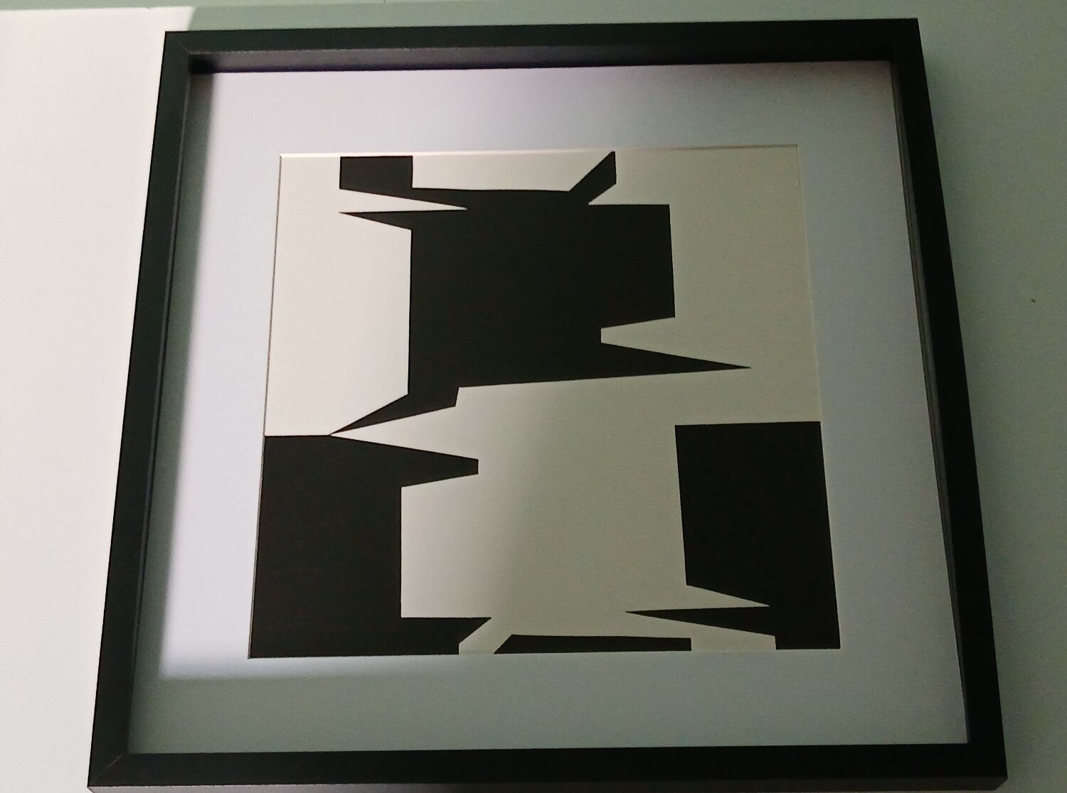 Tableau Vintage Art Optique - Victor Vasarely "Phantom" - Frame 40x40cm