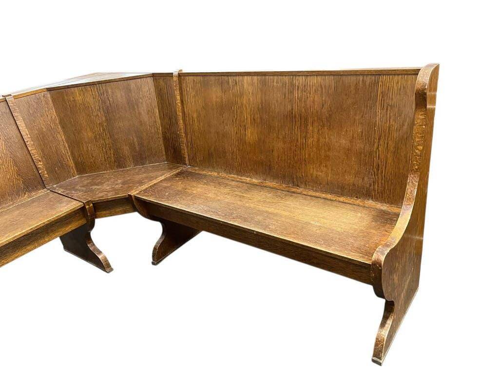 Vintage wooden corner bench