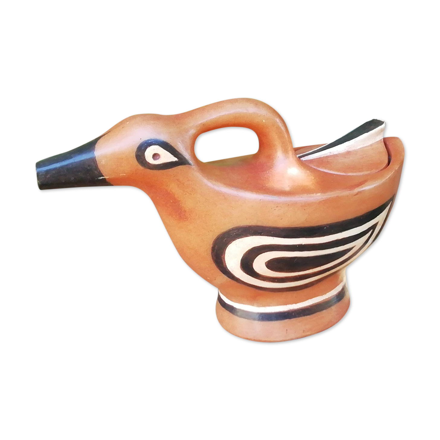 Terracotta jug, ceramic, email