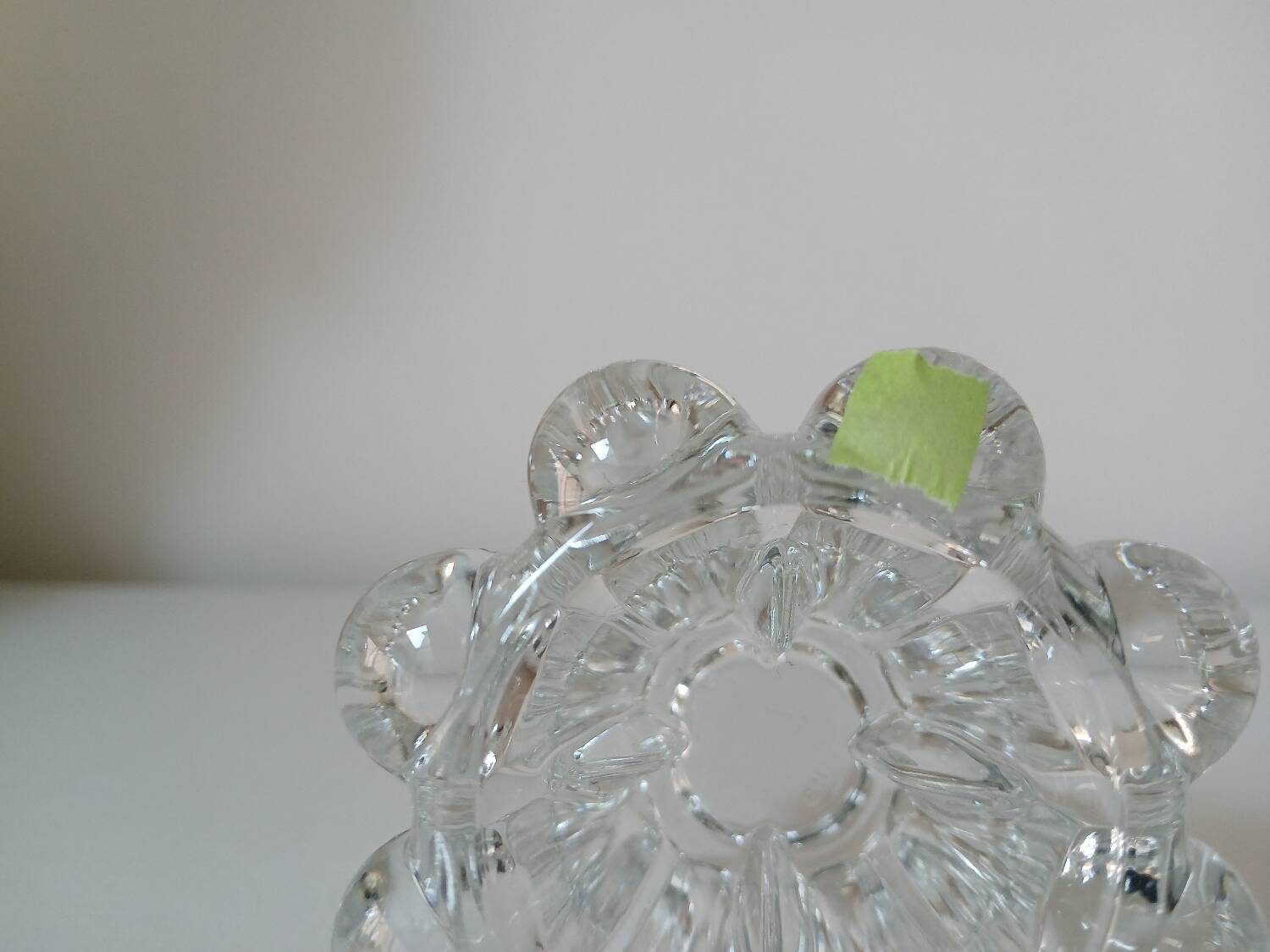 Set of 2 glass candle holders, Reims