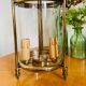 Lantern cage in golden brass Louis XVI
