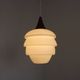 French Vintage Retro Ceiling Light 1960s/70s White Glass Tiered Shade 5589
