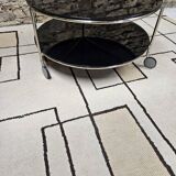 Strind vintage coffee table in black opal glass by Ehlen Johansson for Ikea