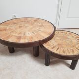 Duo coffee tables Roger Capron model Garrigue