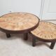 Duo coffee tables Roger Capron model Garrigue