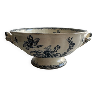 Large iron earth salad bowl