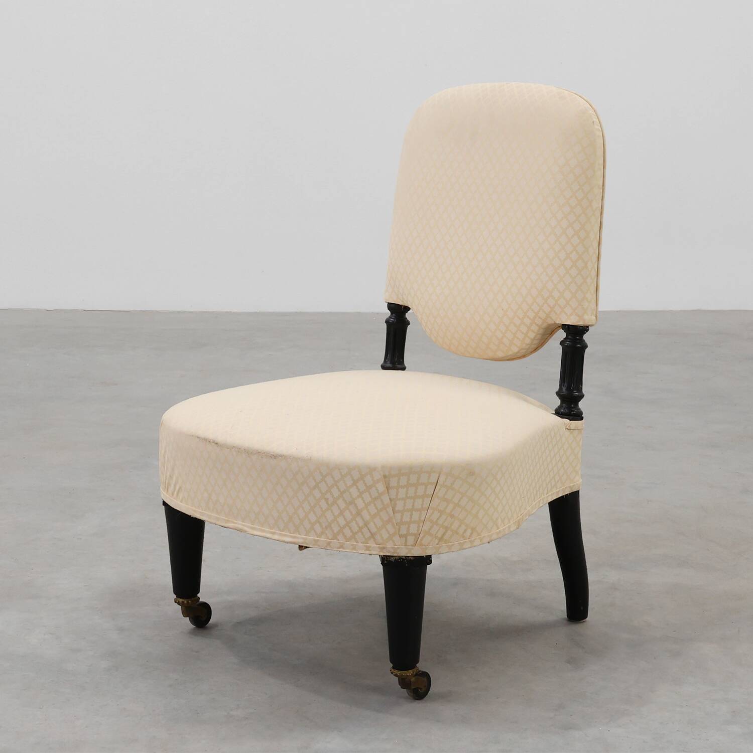 Fauteuil bas Napoléon III du 19e siècle, France