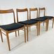 Ensemble de quatre chaises de salle à manger danoises