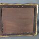 Italian mirror, key frame, vintage 50, engraved wood - gilded 39x32 cm SB
