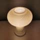 Set of 2 white glass mushroom table lamps, eighties