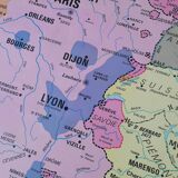 Old historical map Armand Colin The revolutionary France-Paris during the Revolution