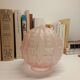 Antique pressed and moulded pale pink glass globe - Art Deco -