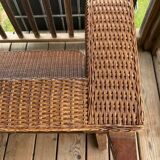 20th century rattan sofa, 3/4 seats
