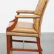 Cowhide Leather Chesterfield Dining / Side Chair in English Style