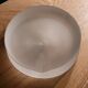 Empty ashtray pocket modernist design in satin molded pressed glass