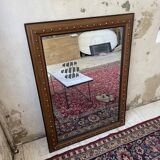 1900 wooden mirror with nails
