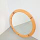 Scandinavian Round Pine Mirror, 1970s